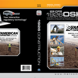 OSHA 29. CFR 1926 for Contractors Highlighted & Tabbed