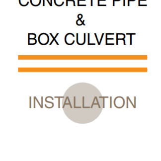 Concrete Pipe and Box Culvert Installation Manual, 2015,