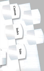 Package of 100 Blank Permanent Tabs assorted