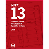 NFPA 13-16 -Standard for the Installation of Sprinkler Systems. 2016