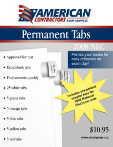Permanent Tabs for the 2017 National Electrical Code (NEC)