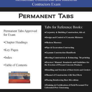 Permanent Tabs for the Tennessee Residential/Commercial/Industrial Exam Reference Books