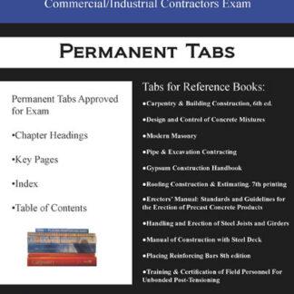 Permanent Tabs for the Tennessee Commercial/Industrial Exam Reference Books