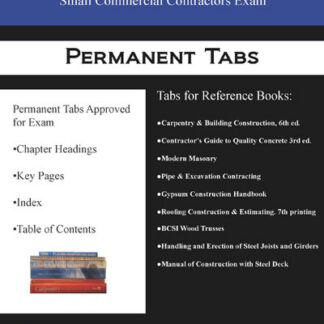 Permanent Tabs for the Tennessee Small Commercial Exam Reference Books