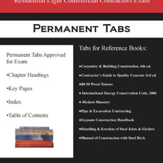 Permanent Tabs for the Georgia Residential Light Commercial Exam Reference Books
