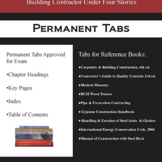 Permanent Tabs for the Alabama Building Contractor Under Four Stories Exam Reference Books
