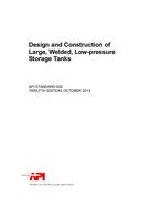 API 620 -Design and Construction of Large, Welded, Low-Pressure Storage Tanks, Twelfth Edition, (Special Order)
