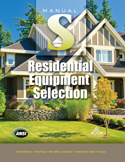 Manual S - Residential Equipment Selection, 2nd