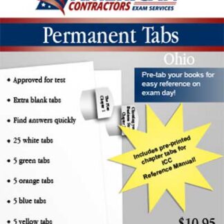 Permanent Tabs for the Ohio Business and Project Management book, current NASCLA edition