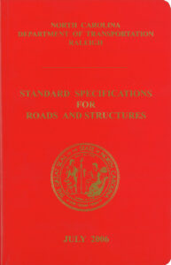North Carolina Standard Specifications for Roads and Structures, 2018